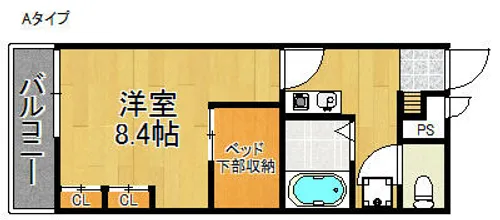 レオパレスショコラⅠ【1階】の間取り