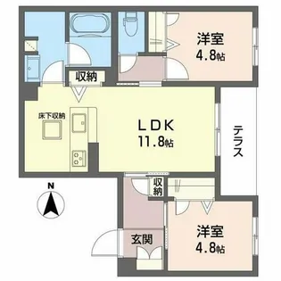 シャーメゾン大晶【1階】の間取り