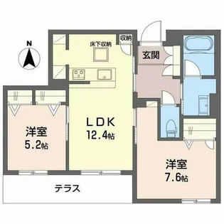 シャーメゾン大晶【1階】の間取り