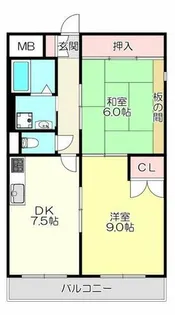 ドゥミール西山本【4階】の間取り