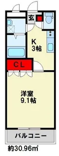 グランツⅡ【202号室】の間取り