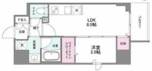シーズンフラッツ梅田NORTH【2階】の間取り