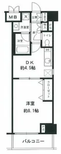 ソルレヴェンテ梅田【2階】の間取り