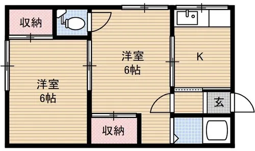 中里文化【3-27号室】の間取り