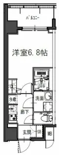 ジアコスモ江戸堀パークフロント【10階】の間取り