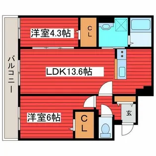 Court Tiara(コートティアラ)【1階】の間取り