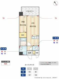 Jugame CP吉塚【2階】の間取り