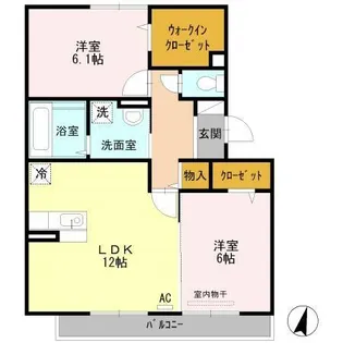 ラージフィールド【3階】の間取り