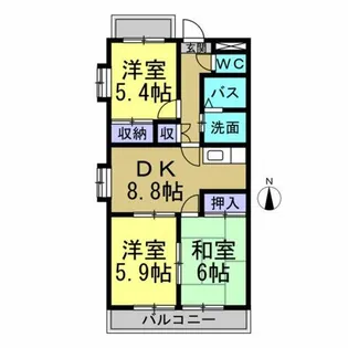 東浦カルチャービル【2階】の間取り