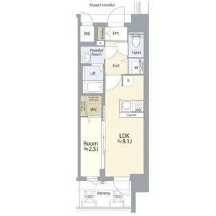 エスリード ザ・レガリア新栄ALTAIER【207号室】の間取り