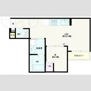 Jack shukuchiⅠ【1階】の間取り