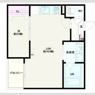 Jack shukuchiⅠ【3階】の間取り