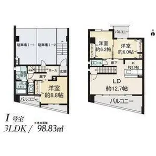 OSM植田・弐番館【1階】の間取り