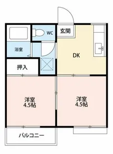 タウニィ浅間A【105号室】の間取り