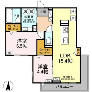 セレスティア檀溪通【1階】の間取り