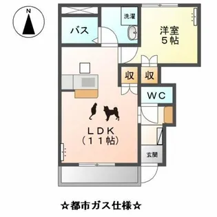 grass garden【1階】の間取り