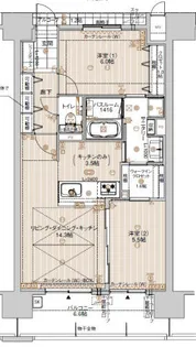 アルファステイツ姫路駅東【11階】の間取り