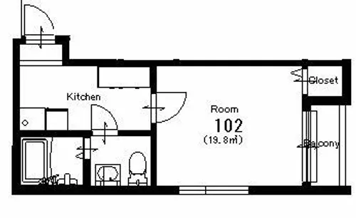 ベルメゾン柴田【203号室】の間取り