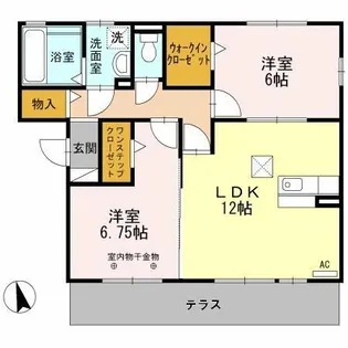 ダイナエレガント【101号室】の間取り