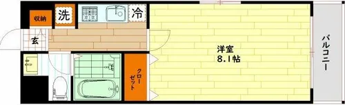 ウインズコート今福西【6階】の間取り