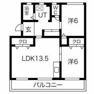 プリミエール林島【405号室】の間取り