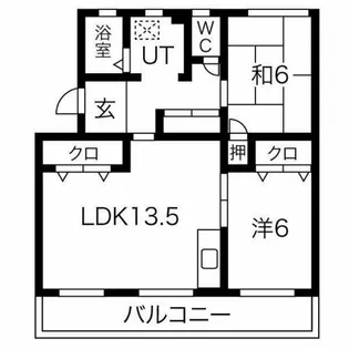 プリミエール林島【405号室】の間取り