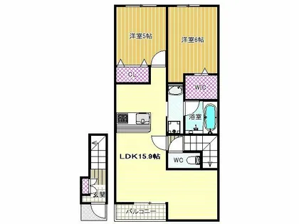 ガーデンホーム青葉丘【2階】の間取り