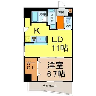 フローラル今池【4階】の間取り