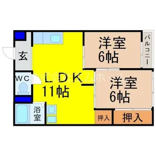八勝ビル【202号室】の間取り