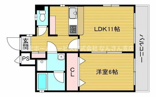 マックプレジデンス戎【5階】の間取り