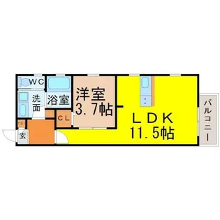 クラージュ本陣【1階】の間取り