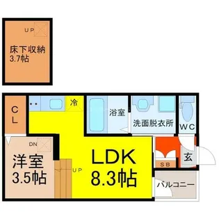 グレイス鶴舞【1階】の間取り