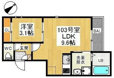 Grandtic Dorf新栄【1階】の間取り