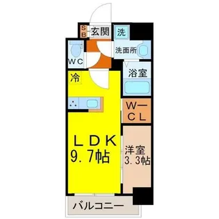 ハーモニーレジデンス名古屋今池【11階】の間取り
