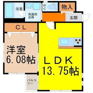 ダ・ヴィンチ吹上【1階】の間取り