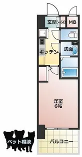 エスリードレジデンス大阪福島【11階】の間取り
