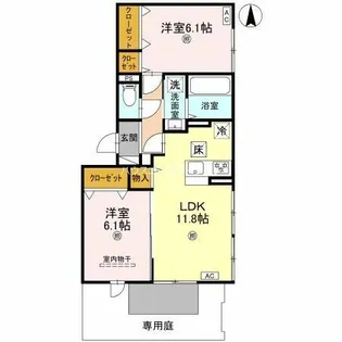 La Maison 塚口【1階】の間取り