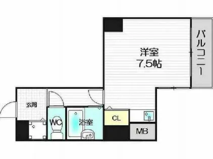 エスティライフ梅田新道【8階】の間取り