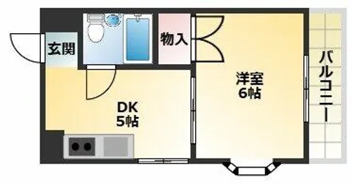 平野西シャルマン【2階】の間取り