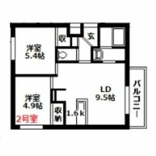 アシルル新川【102号室】の間取り