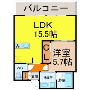 グランアべニュー西大須【14階】の間取り