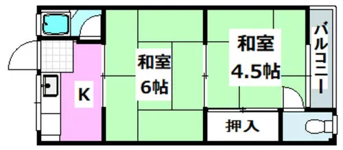 グリーンハイツ【106号室】の間取り