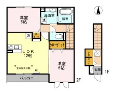 エクセレント ヴィラ A棟【2階】の間取り