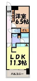 プレサンスロジェ名古屋駅NORTH FRONT【6階】の間取り