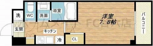 アーデン西天満【9階】の間取り
