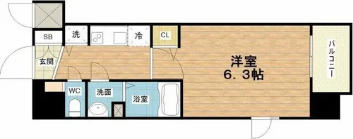 プレサンス松屋町ファステ【11階】の間取り