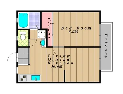 パナハイツ今熊Ⅲ【2階】の間取り