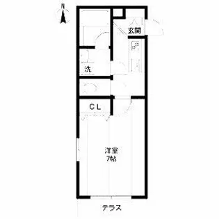アウルズ香呑【1階】の間取り