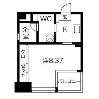GRANDUKE代官町【5階】の間取り