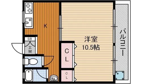 梁守マンション【201号室】の間取り